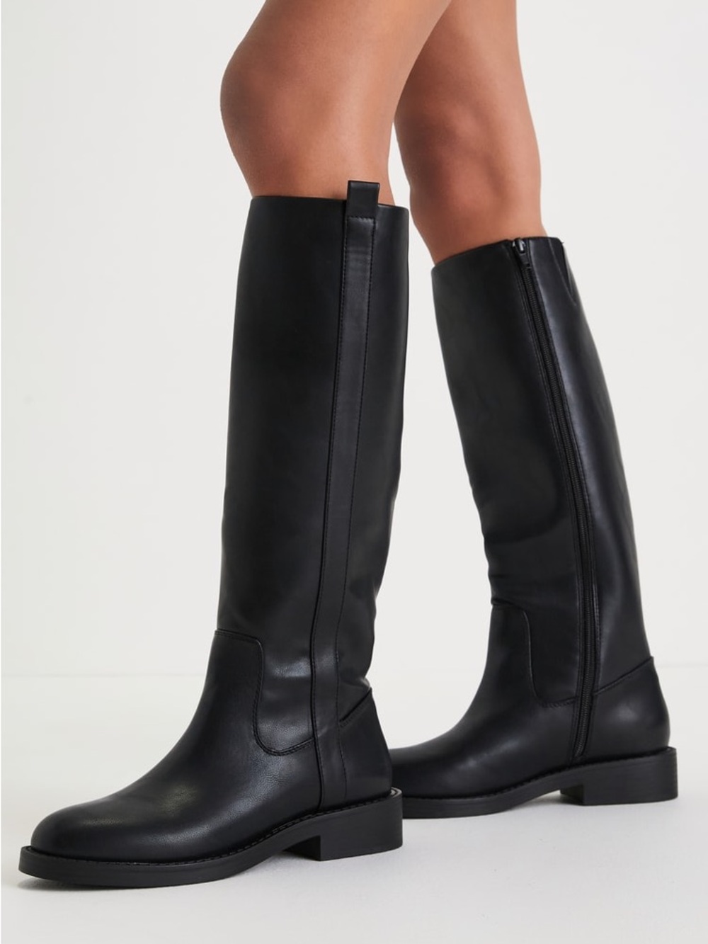 DV By Dolce Vita Pennie Black Low Heel Knee-High Boots